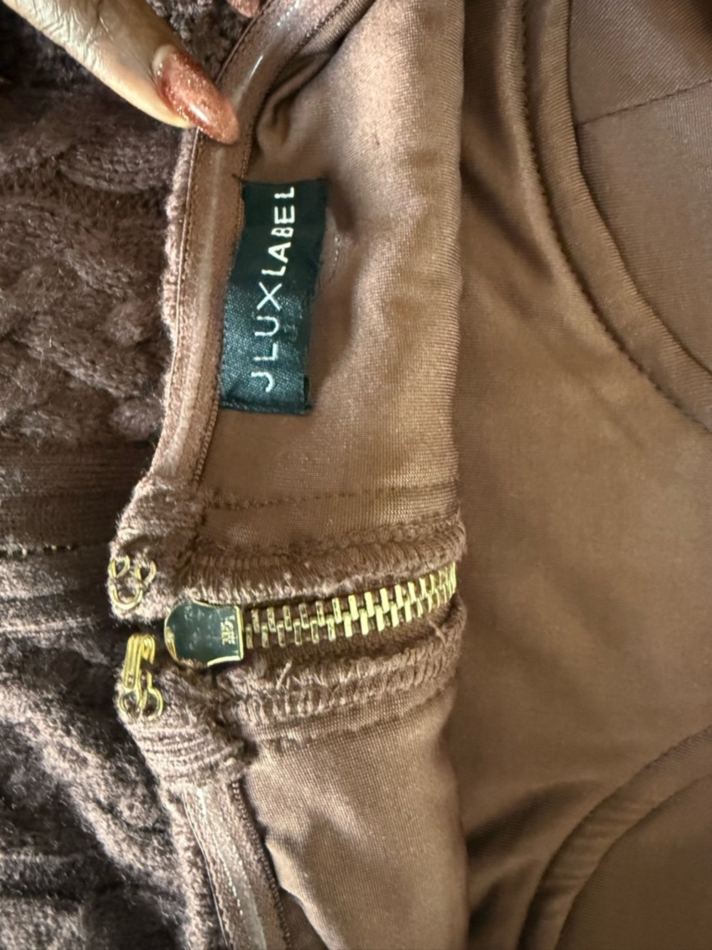 JLUXLABEL Brown Cable-Knit Set - Picture 7 of 9